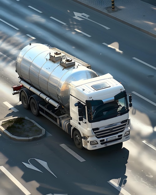 Photo a white truck with a white tank that says quot concrete quot on the front