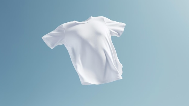 White tshirt floating in the air