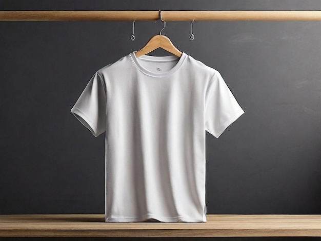 white tshirt mockup on hanger