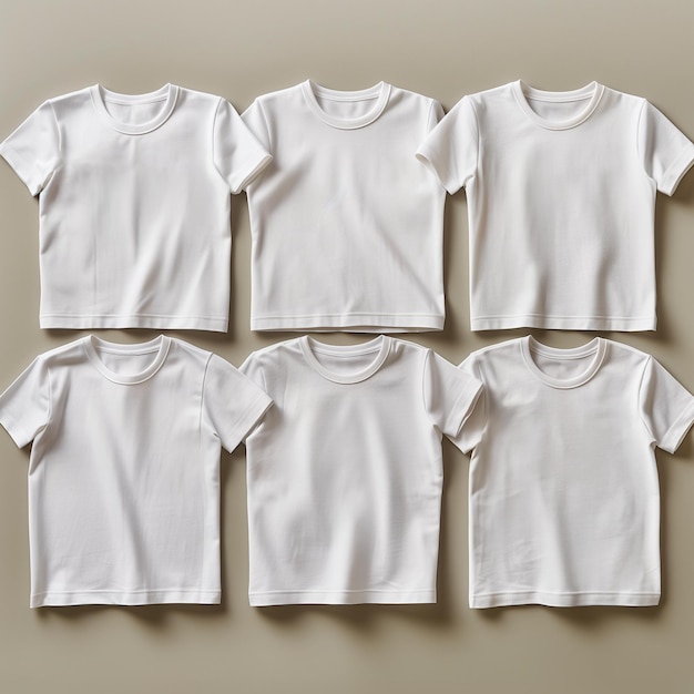 White tshirt mockup six tshirts family couple tshirts