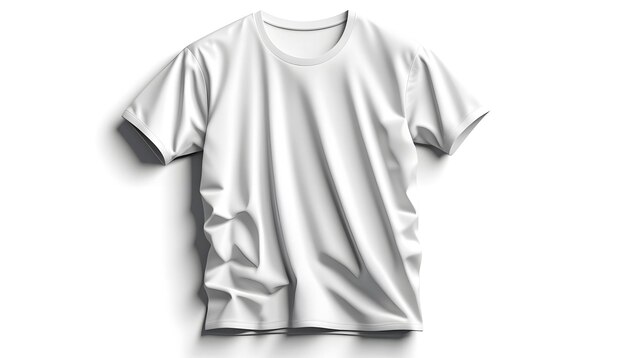 Photo white tshirt mockup on white background