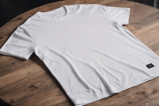 white tshirt mockup with copy space on a simple background