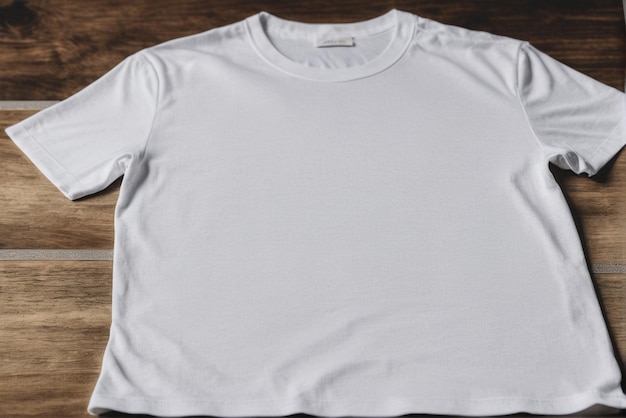 white tshirt mockup with copy space on a simple background