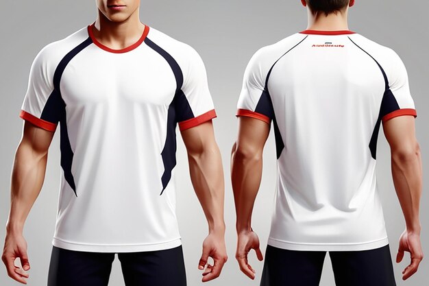 white tshirt sport jersey design