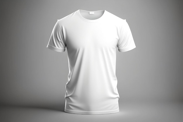 A white tshirt with a blank label on it