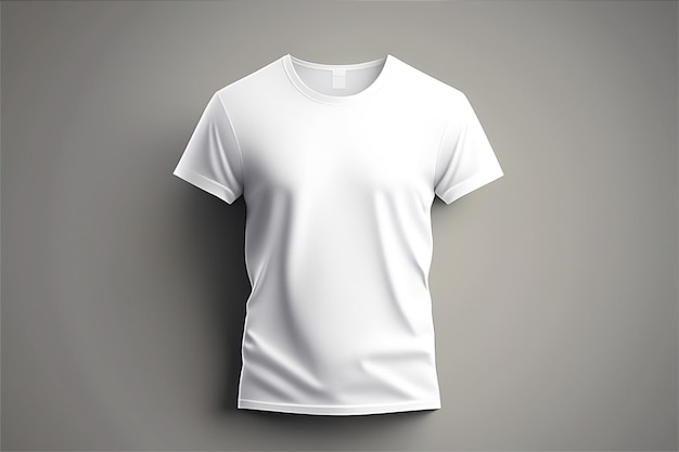 A white tshirt with a blank label on it