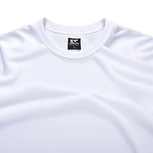 Photo white tshirt with a small black label