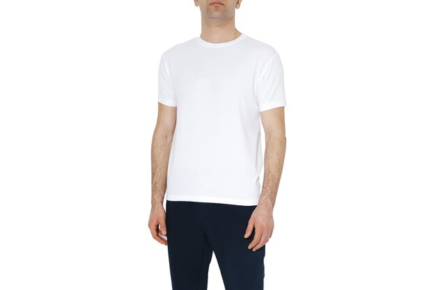 White tshirts with copy space on gray background