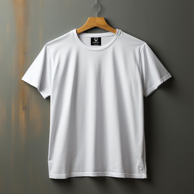 White tshirts with copy space on gray background