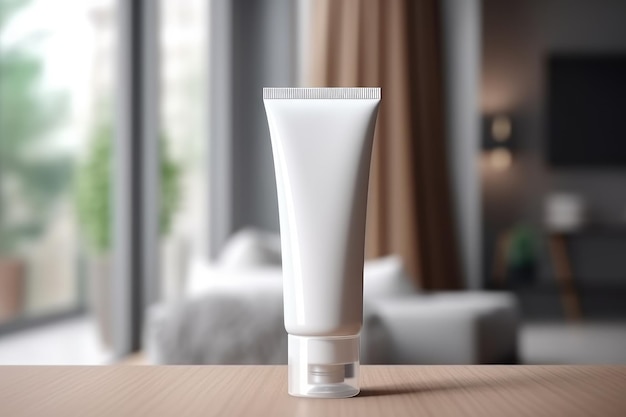 A white tube of lotion mockup