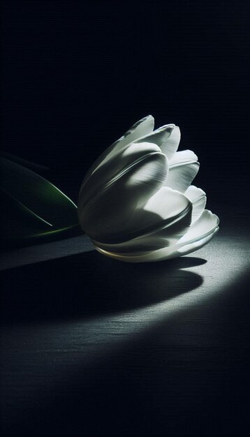 Photo white tulip