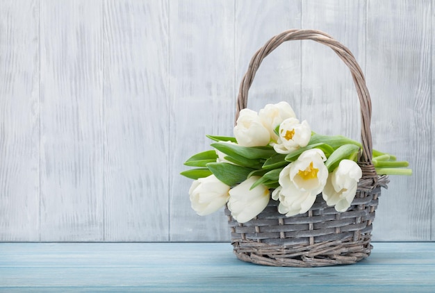 White tulips bouquet