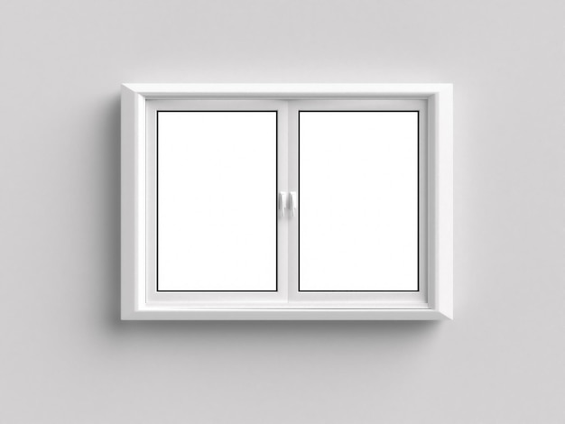 White upvc window profile frame