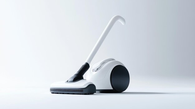 Photo white vacuum cleaner on a light background