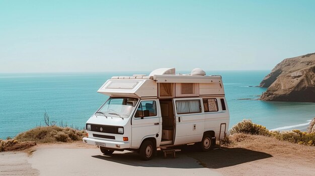 Photo a white van with the word camper on the front