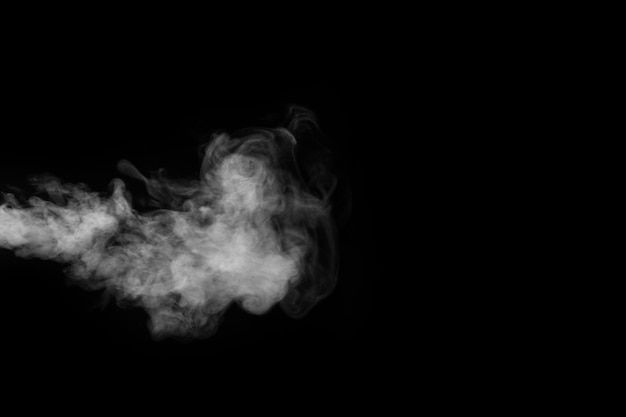 White vapor smoke on a black background to add to your pictures Perfect smoke steam fragrance incense Create mystical photos Smoke background