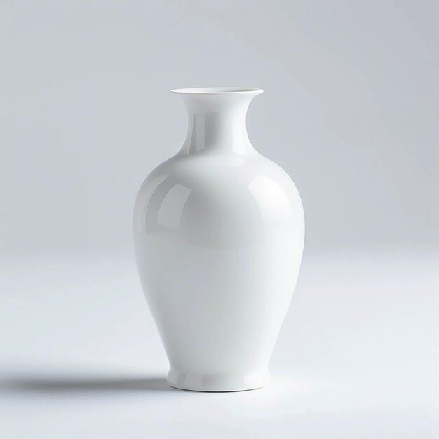 Photo a white vase with a large handle on the bottom