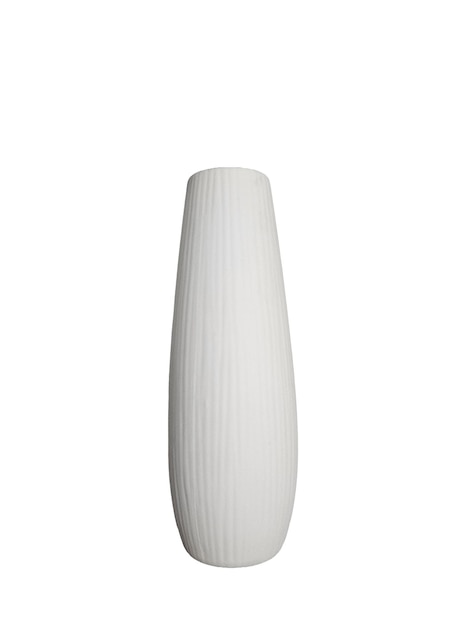 Photo a white vase with a long narrow neck is shown against a white background