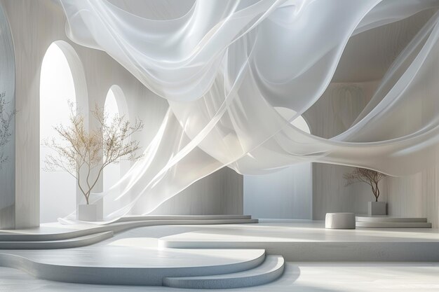 White Veil in a Modern Interior