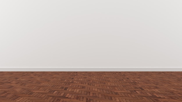 White wall dark brown Tile wooden floor 