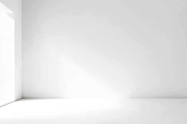 Photo a white wall with a light shining on it