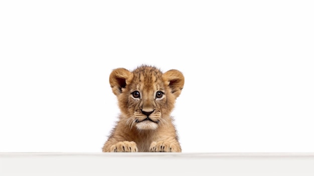 white wall with little lion on it