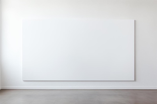 a white wall with a picture of a painting on it