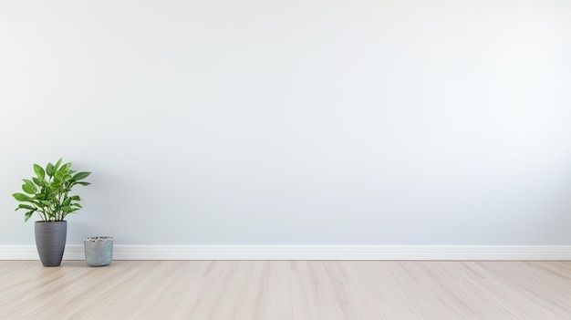 White Wall With Plant