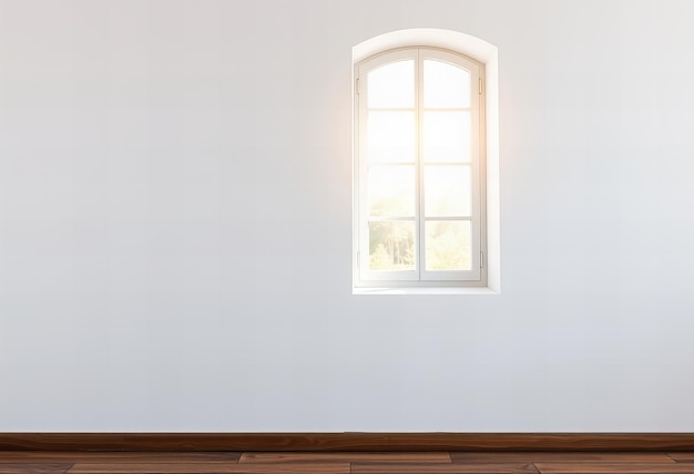 Photo white wall with sunlight shining through window