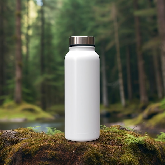 White water bottle without writing or design for mockup needs suitable for product advertising