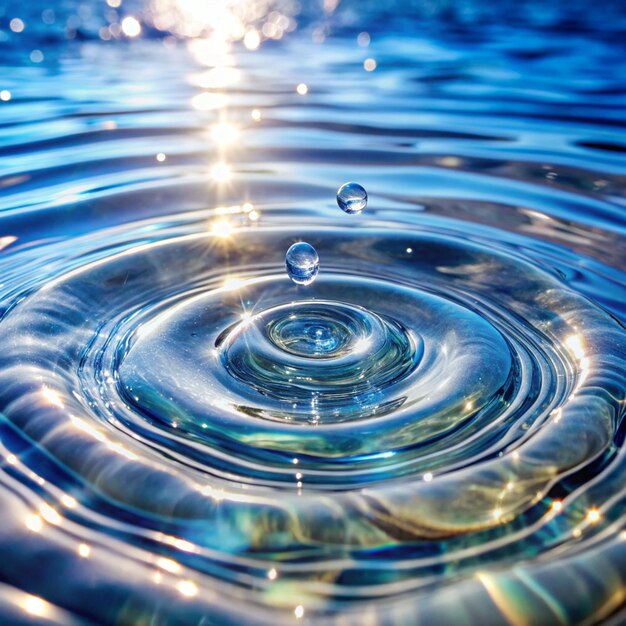 White water with ripples on the surface Defocus blurred transparent white colored clear calm water surface texture with splashes and bubbles Water waves with shining pattern