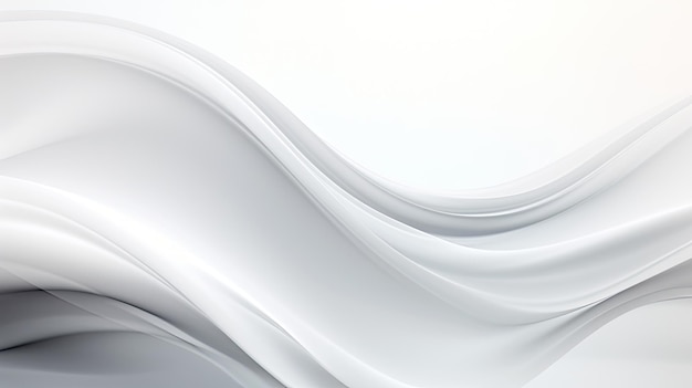 White wave background Web banner with copy space Generative AI