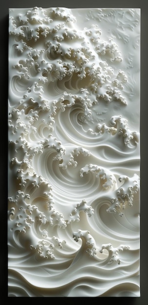 Photo white wave sculpture