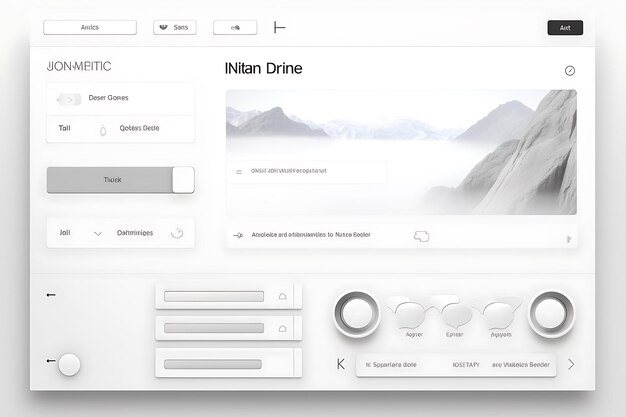 Photo white web ui control elements