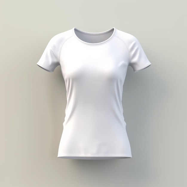 White Women's Tshirt isolated mockup