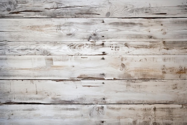 White Wooden Board with Aged Texture Rustic Background of Abandoned and Old Wood Table