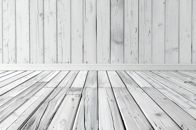 Photo white wooden floor background seamless texture of light gray wood paneling wall surface top view