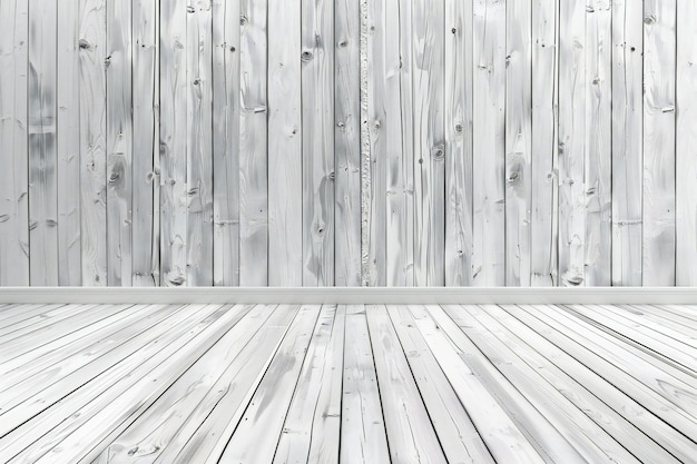 Photo white wooden floor background seamless texture of light gray wood paneling wall surface top view