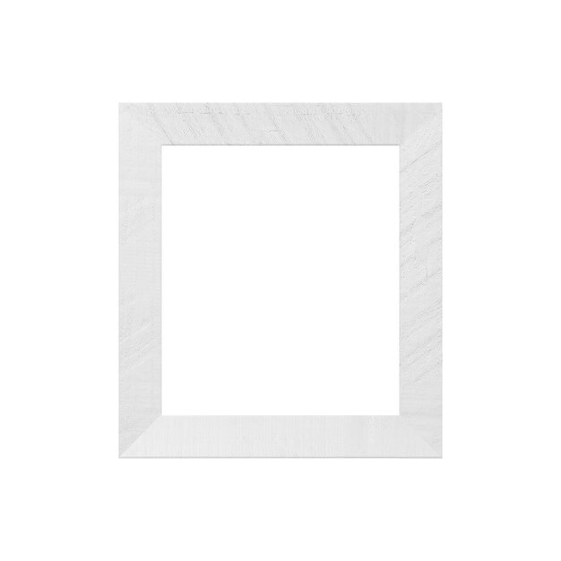 White Wooden frame Picture isolated on white background for design in your work concrpt interior decoration