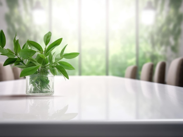 a white wooden table