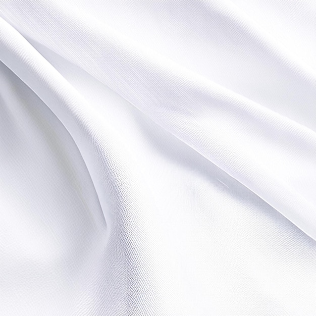 White wrinkled fabric silk cloth cotton leather soft wave pattern texture background