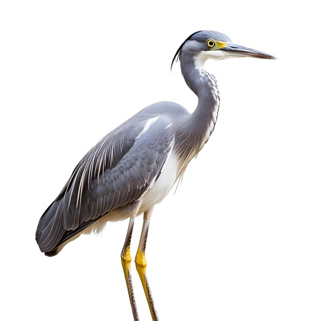 whitefaced heron in melbourne zoo isolated on white background studio photography