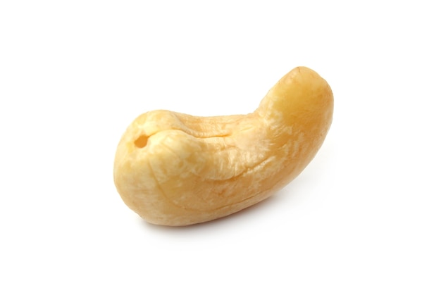 Whole Cashew nuts over white background