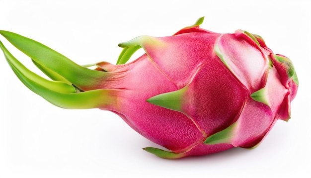 Whole Dragon Fruit Isolated on White Background