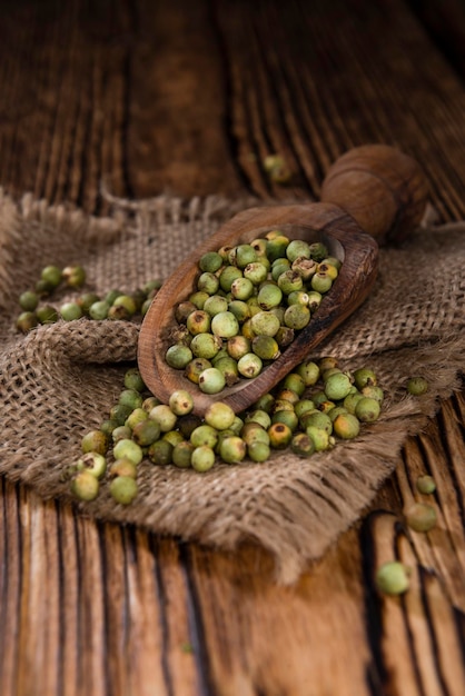 Whole green Peppercorns