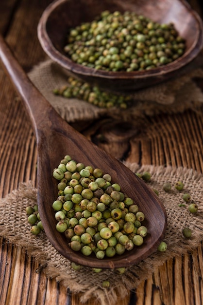 Whole green Peppercorns