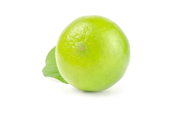 Whole lime isolated on white cutout.