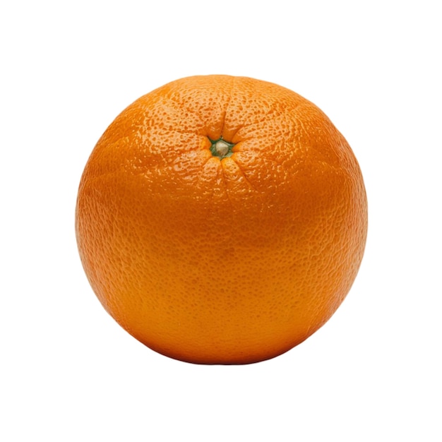 Whole orange isolated on white background