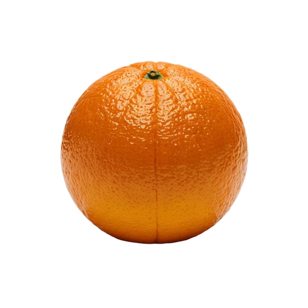 Whole orange isolated on white background