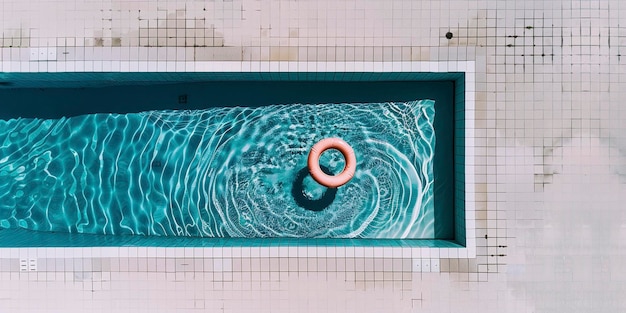 Photo a whole rectangle swimming pool